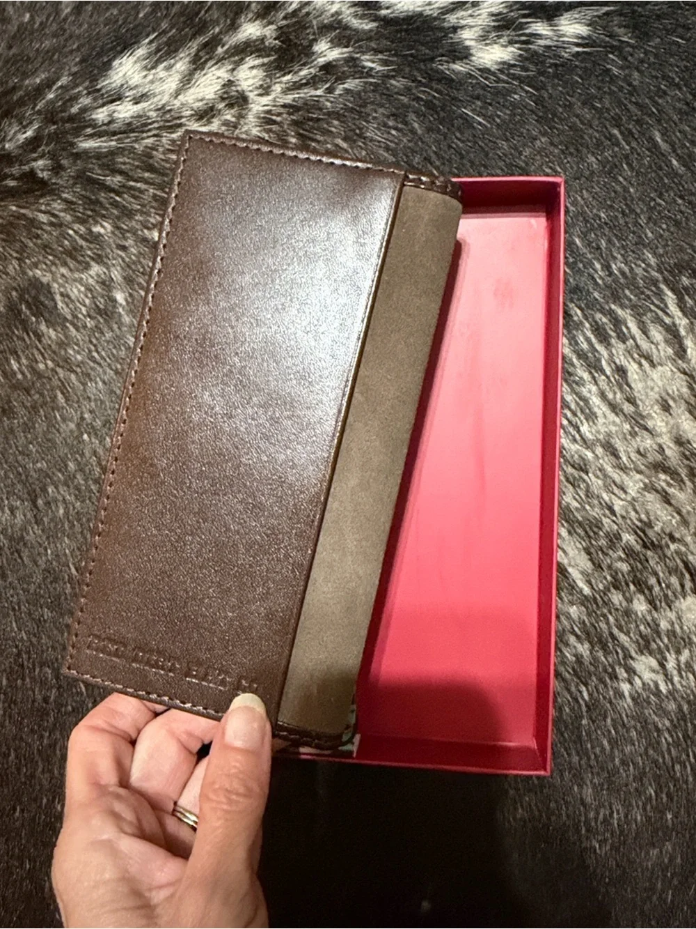 RH Co Rodeo Genuine Leather Wallet - Brown with Tan Accent